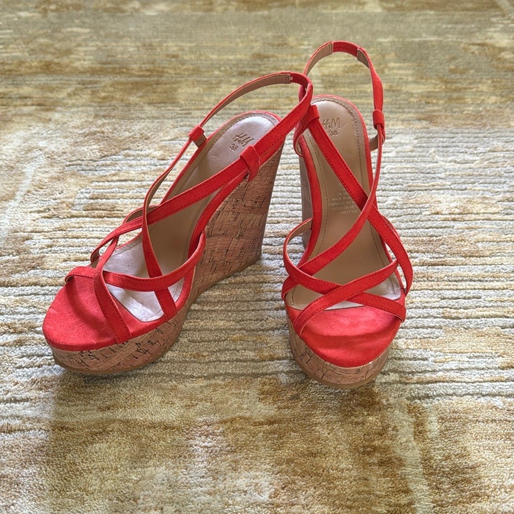 Orange Summer Wedges